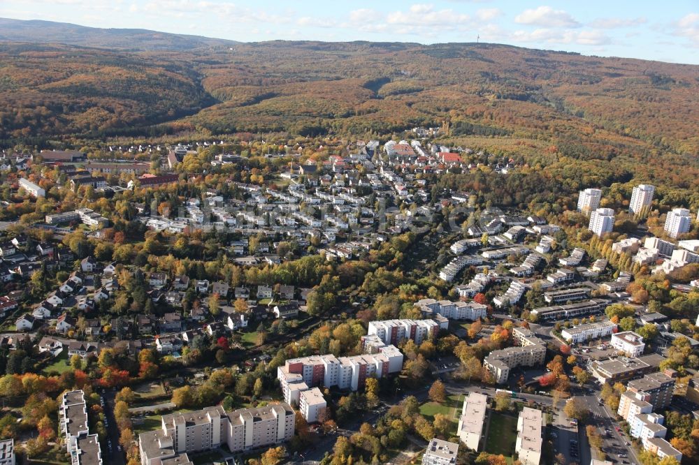 Luftaufnahme Wiesbaden - Wohngebiet im Stadtteil Klarenthal in Wiesbaden im Bundesland Hessen