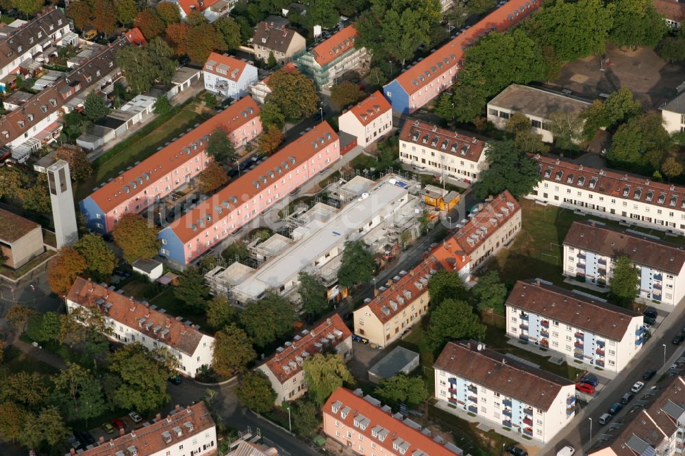 Wiesbaden Mainz-Kostheim von oben - Wohngebiet im Stadtteil Mainz-Kostheim in Wiesbaden im Bundesland Hessen