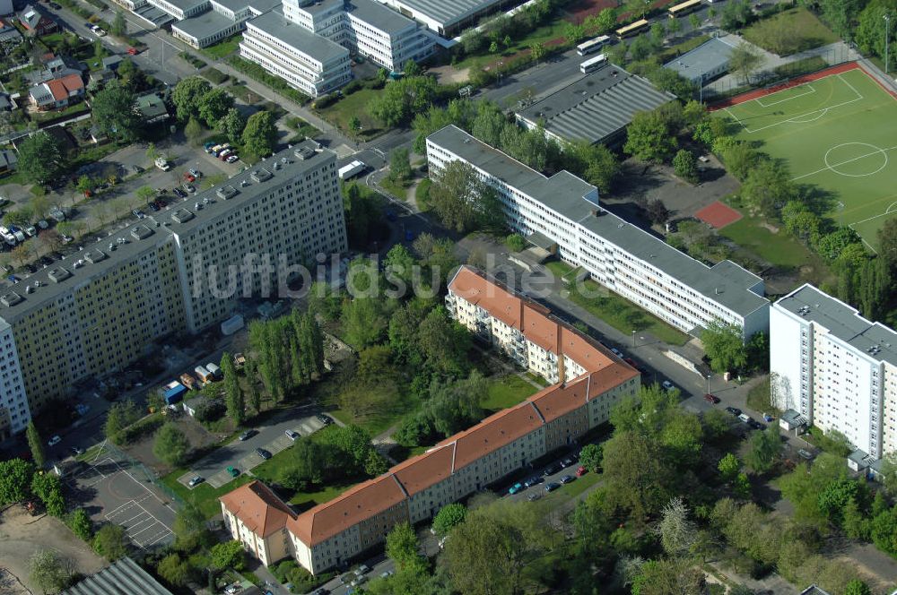 Luftbild Berlin - Wohngebiet an der Storkower Strasse, Alfred-Jung-Strasse und Paul-Junius-Strasse in Berlin-Lichtenberg