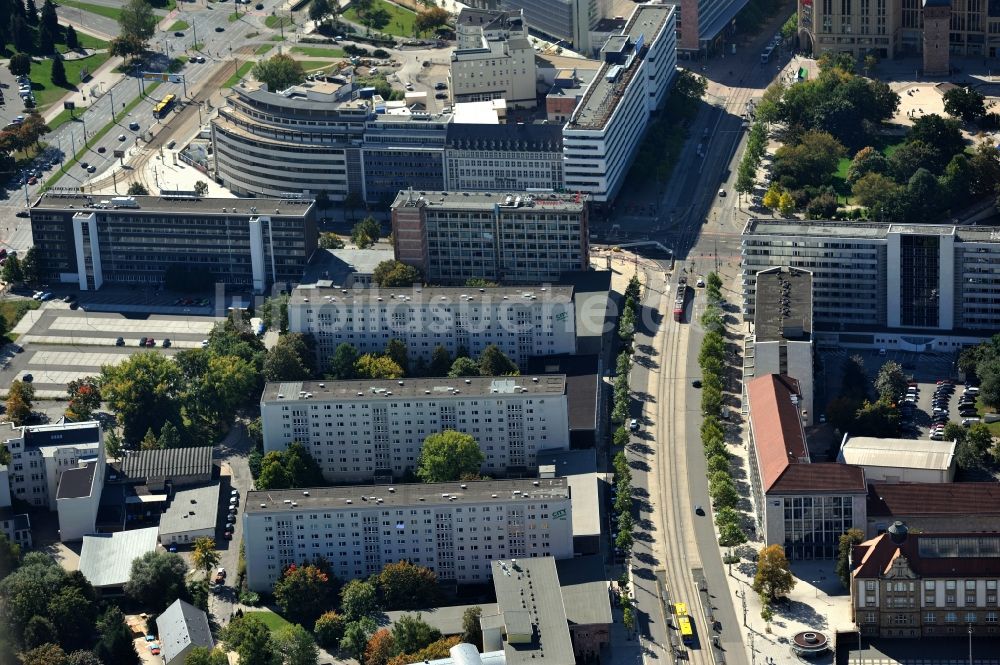 Luftbild Chemnitz - Wohngebiet in der Straße der Nationen in Chemnitz in Sachsen