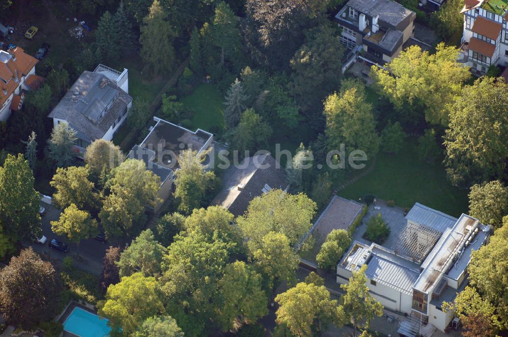 Luftbild Berlin - Wohngebiet an der Winklerstrasse / Trabener Strasse in Berlin-Grunewald am Dianasee