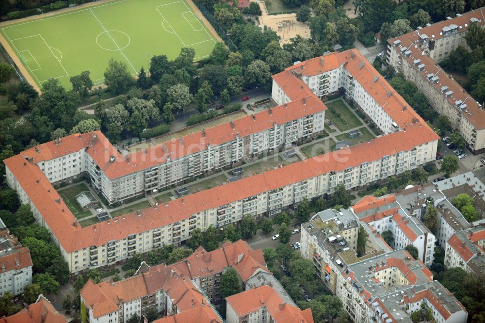 Berlin von oben - Wohngebiet und Wohnhausanlage im Ortsteil Wilmersdorf in Berlin