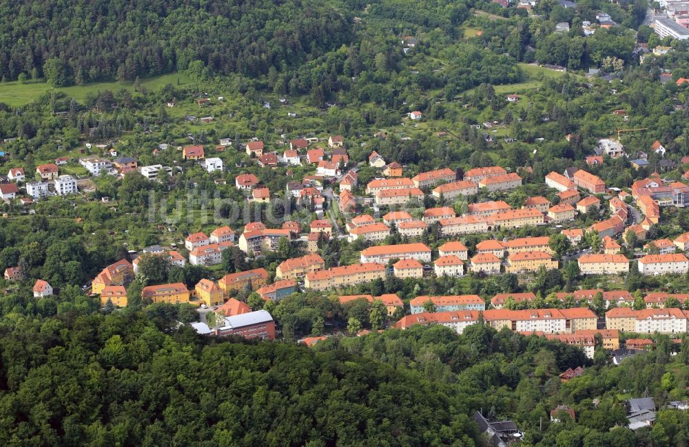 Luftbild Jena - Wohngebiet Ziegenhainer Straße Heimstättenstraße in Jena im Bundesland Thüringen