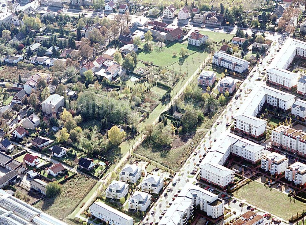 Berlin-Pankow von oben - Wohngebiet zwischen Gartenstraße und Kalvinistenweg in Buchholz (Bezirk Berlin-Pankow).