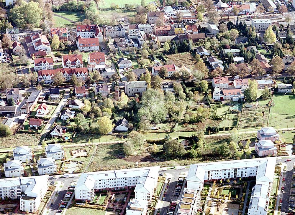 Luftbild Berlin-Pankow - Wohngebiet zwischen Gartenstraße und Kalvinistenweg in Buchholz (Bezirk Berlin-Pankow).