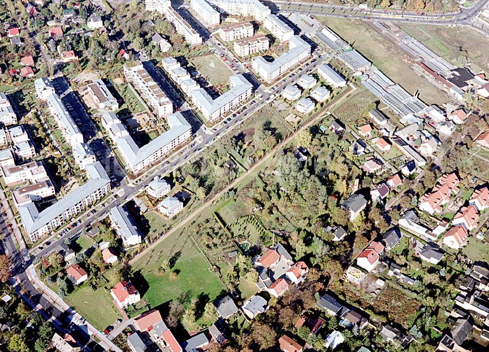 Luftbild Berlin-Pankow - Wohngebiet zwischen Gartenstraße und Kalvinistenweg in Buchholz (Bezirk Berlin-Pankow).