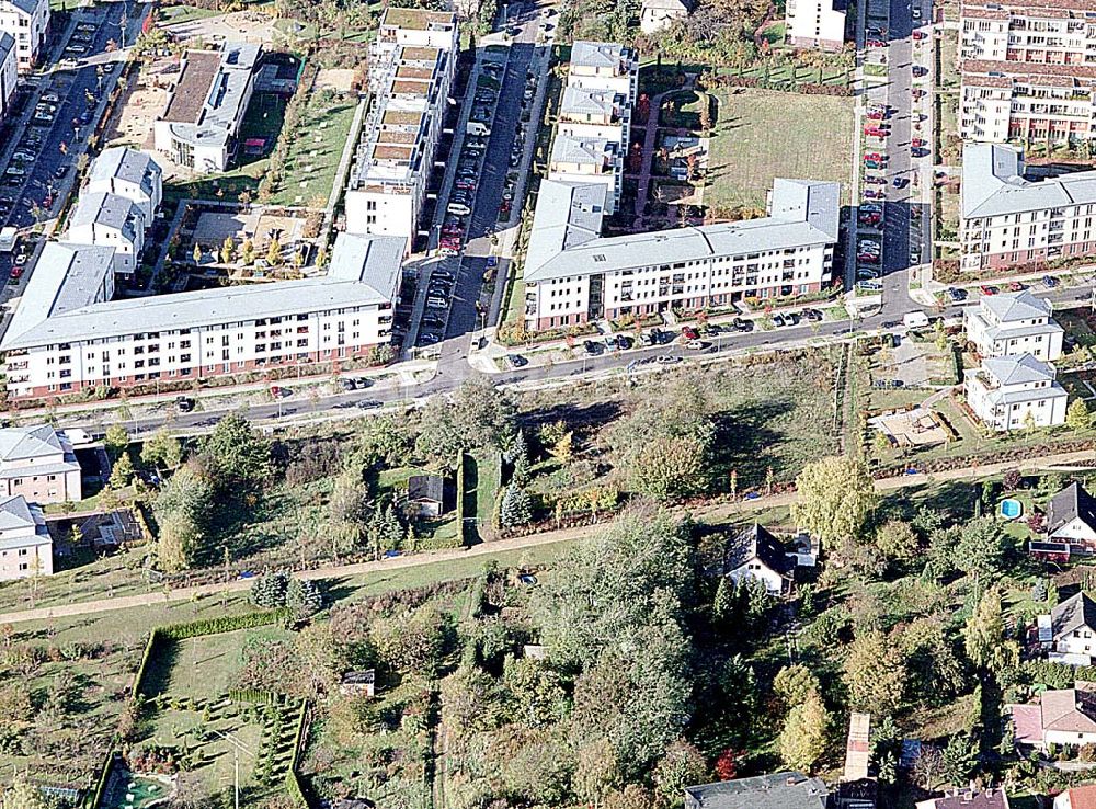 Berlin-Pankow aus der Vogelperspektive: Wohngebiet zwischen Gartenstraße und Kalvinistenweg in Buchholz (Bezirk Berlin-Pankow).