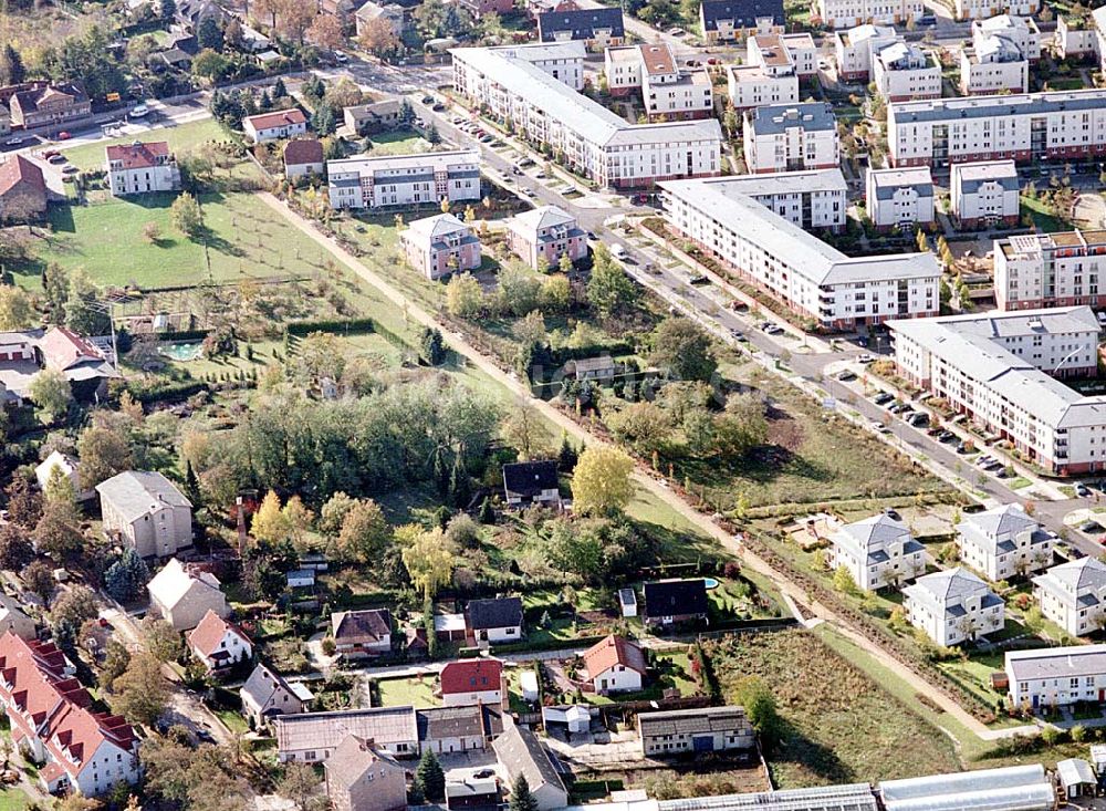 Berlin-Pankow von oben - Wohngebiet zwischen Gartenstraße und Kalvinistenweg in Buchholz (Bezirk Berlin-Pankow).