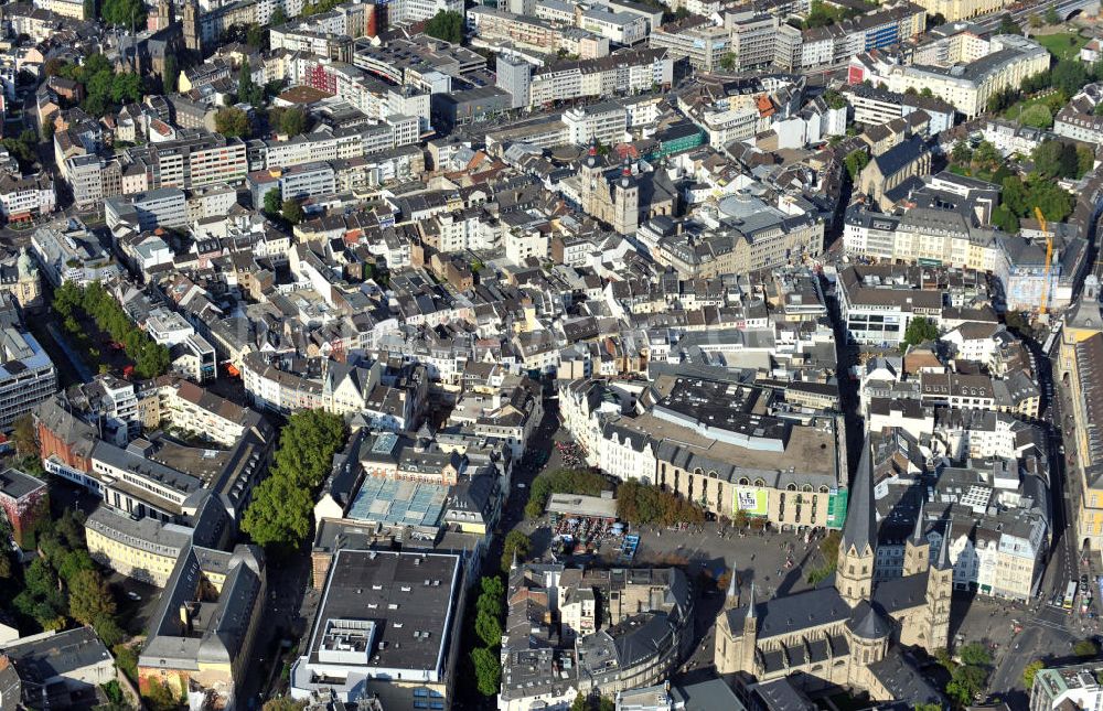 Bonn aus der Vogelperspektive: Wohngebiet zwischen Münsterplatz und Sternstraße im Zentrum der Stadt Bonn