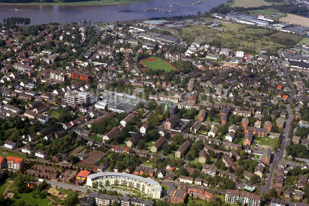 Luftbild Mohnheim - Wohngebiete am Berliner Platz und die Grünanlage Heinrich-Zille-Platz in Monheim im Bundesland Nordrhein-Westfalen