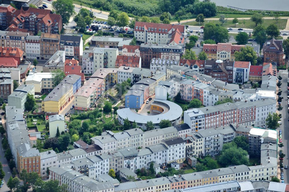 Schwerin aus der Vogelperspektive: Wohngebiete Gartenstraße, Schäferstraße, Töpferberg und Gartenhöhe in Schwerin