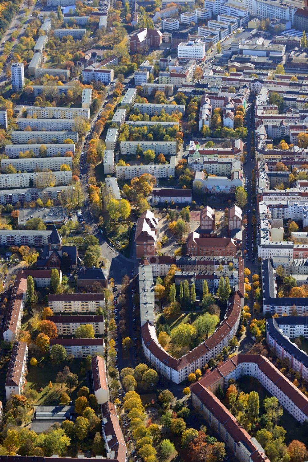 Luftaufnahme Berlin - Wohngebiete an der Griechichen Alleee in Berlin Schöneweide