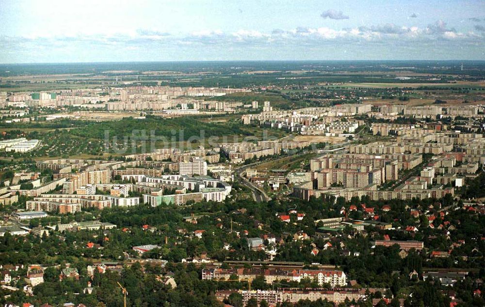 Luftaufnahme Berlin-Hellersdorf - Wohngebiete Hellersdorf