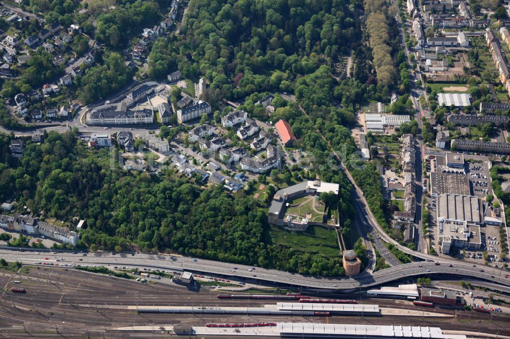 Luftaufnahme Koblenz OT Karthause - Wohngebiete in Karthause, ein Ortsteil von Koblenz in Rheinland-Pfalz