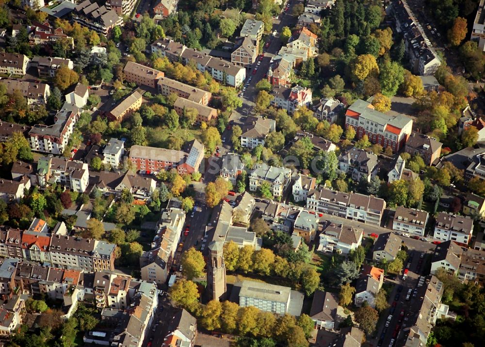 Luftbild Köln - Wohngebiete an der Kirche Sankt Stephan an der Bachemer Straße in Köln im Bundesland Nordrhein-Westfalen