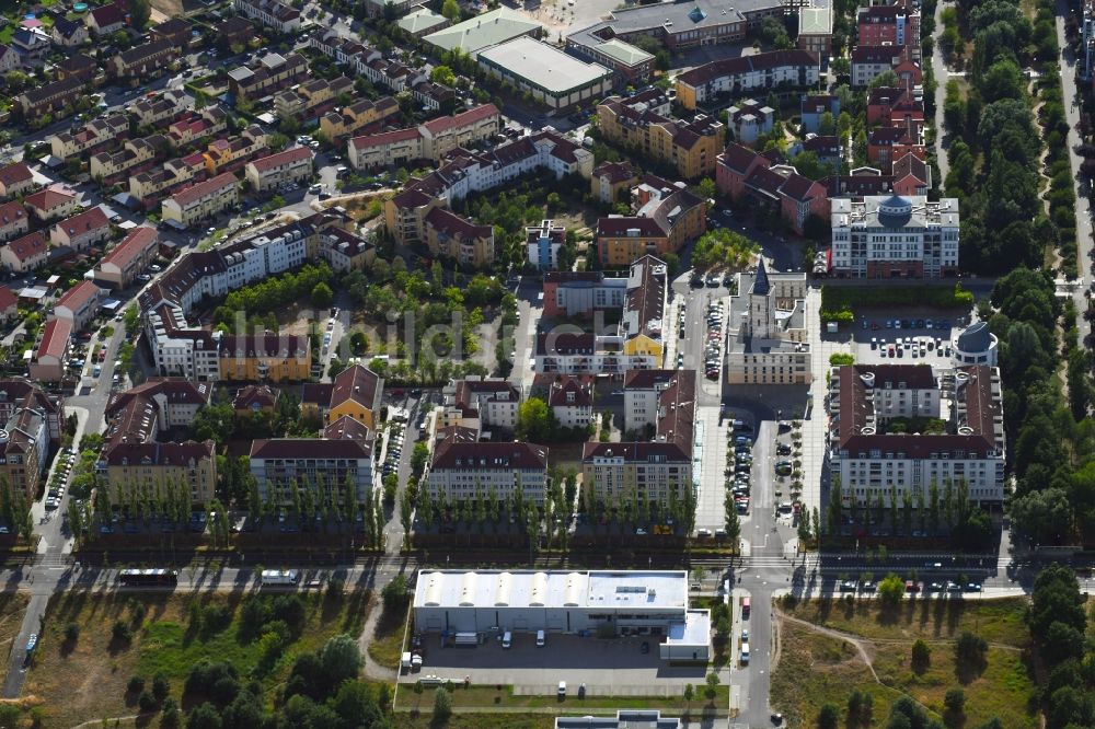 Luftbild Potsdam - Wohngebiete Am Kirchsteigfeld im Ortsteil Drewitz in Potsdam im Bundesland Brandenburg, Deutschland