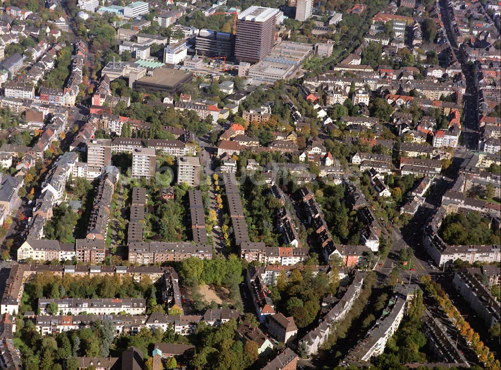 Luftbild Köln - Wohngebiete an der Krieler Straße Richtung Stadtwald in Köln - Lindenthal