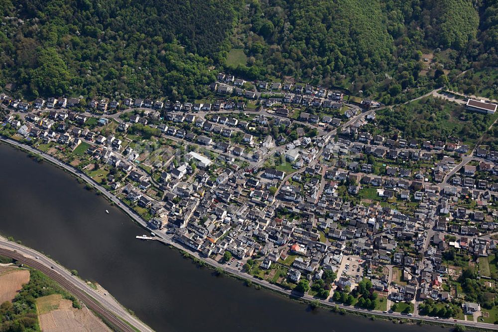 Luftaufnahme Koblenz OT Lay - Wohngebiete in Lay, ein Ortsteil von Koblenz am Ufer der Mosel in Rheinland-Pfalz