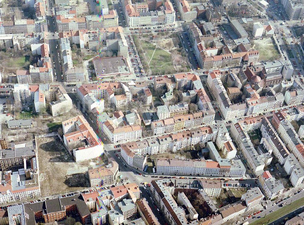 Luftbild Berlin - Prenzlauer - Berg - Wohngebiete an der Lottumstraße in Berlin - Prenzlauer - Berg.