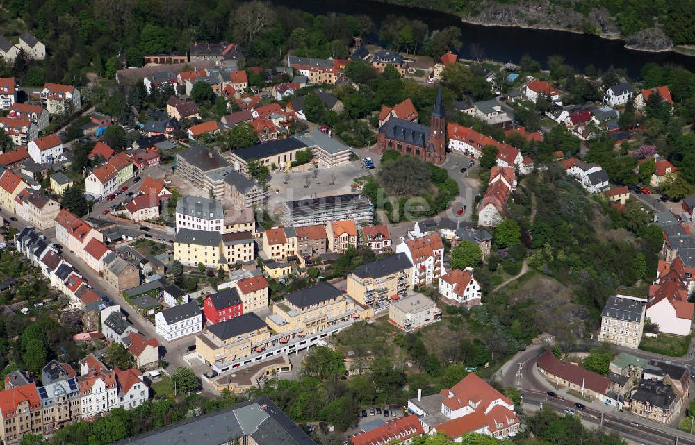 Luftaufnahme Halle Saale - Wohngebiete an der Petruskirche in Halle