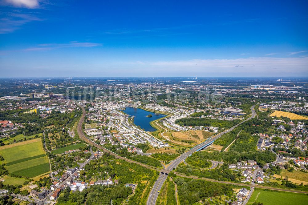 Luftbild Dortmund - Wohngebiete am Phoenix See in Dortmund im Bundesland Nordrhein-Westfalen