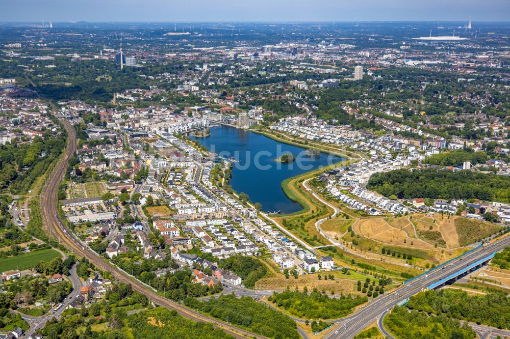 Luftaufnahme Dortmund - Wohngebiete am Phoenix See in Dortmund im Bundesland Nordrhein-Westfalen