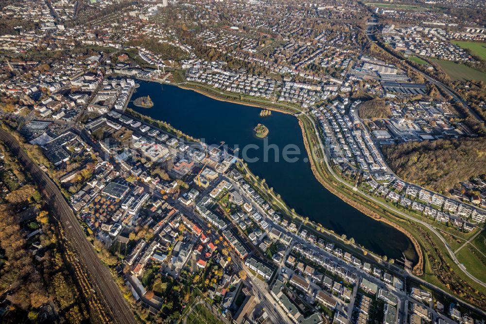 Luftaufnahme Dortmund - Wohngebiete am Phoenix See in Dortmund im Bundesland Nordrhein-Westfalen