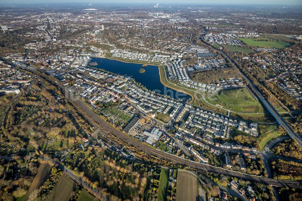 Luftbild Dortmund - Wohngebiete am Phoenix See in Dortmund im Bundesland Nordrhein-Westfalen