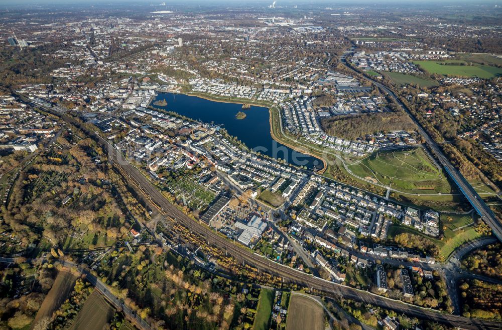 Luftaufnahme Dortmund - Wohngebiete am Phoenix See in Dortmund im Bundesland Nordrhein-Westfalen