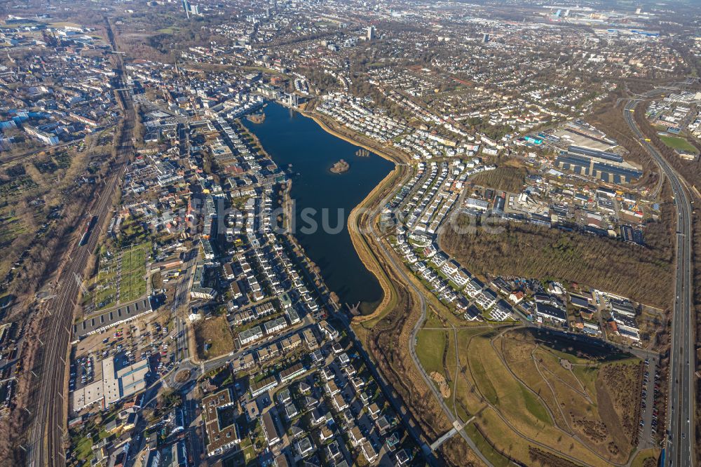 Luftbild Dortmund - Wohngebiete am Phoenix See in Dortmund im Bundesland Nordrhein-Westfalen