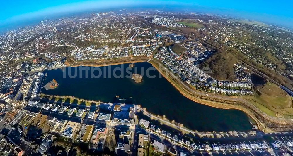 Luftaufnahme Dortmund - Wohngebiete am Phoenix See in Dortmund im Bundesland Nordrhein-Westfalen