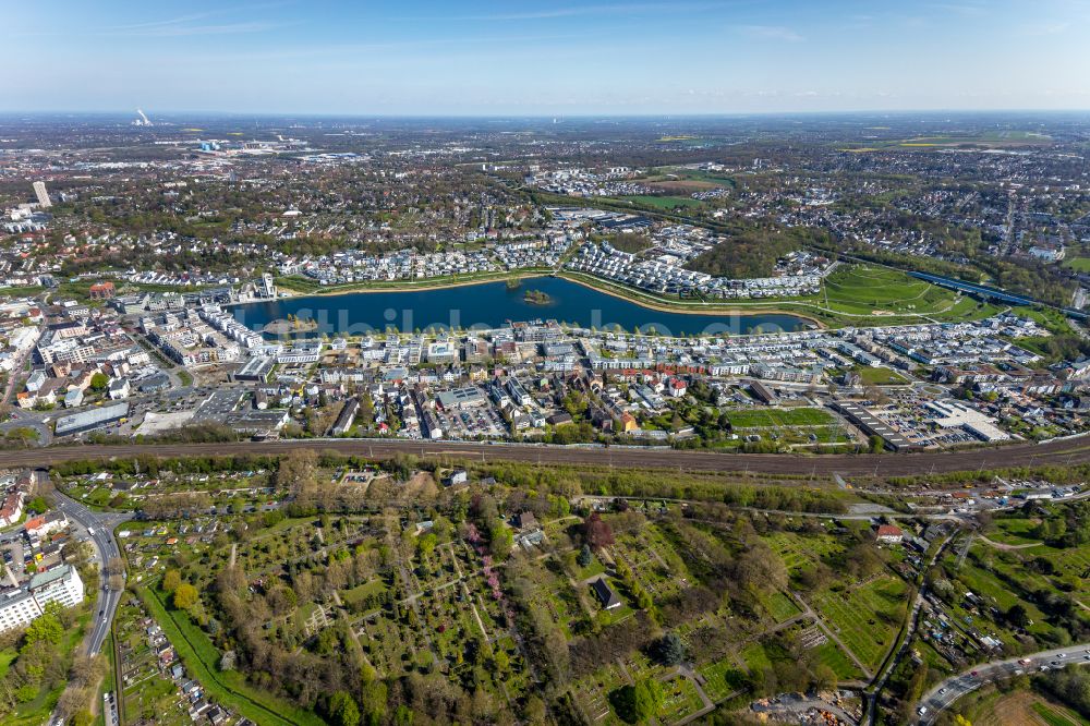 Luftaufnahme Dortmund - Wohngebiete am Phoenix See in Dortmund im Bundesland Nordrhein-Westfalen, Deutschland