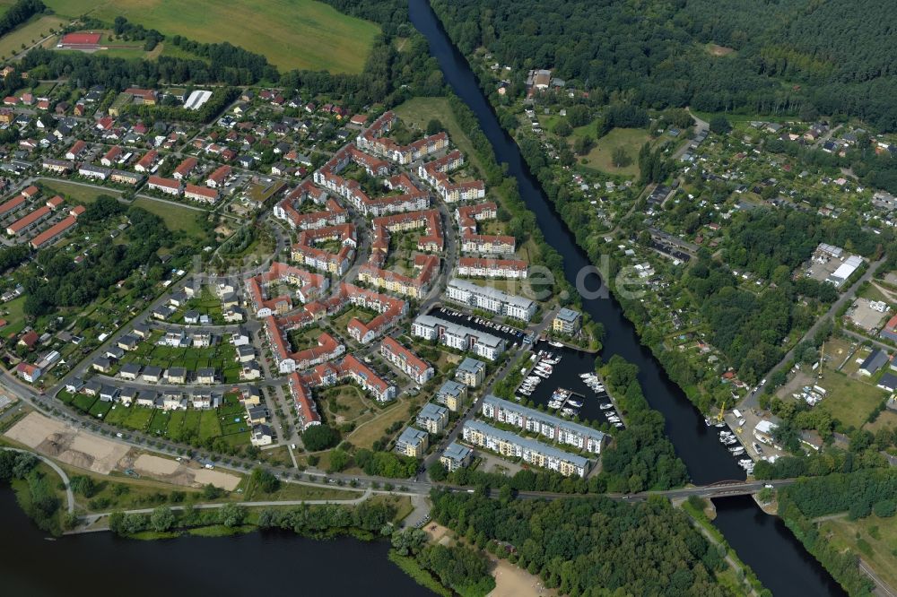 Luftbild Hennigsdorf - Wohngebiets- Siedlung Ahornring - Lindenring in Hennigsdorf im Bundesland Brandenburg