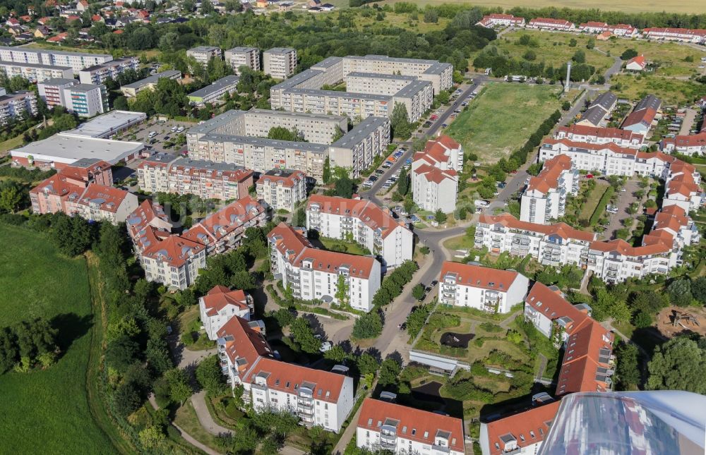 Bernau von oben - Wohngebiets- Siedlung in Bernau Süd im Bundesland Brandenburg