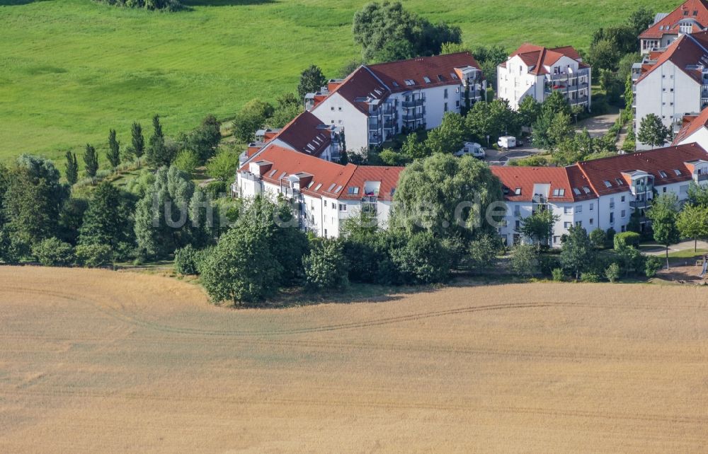 Bernau von oben - Wohngebiets- Siedlung in Bernau Süd im Bundesland Brandenburg