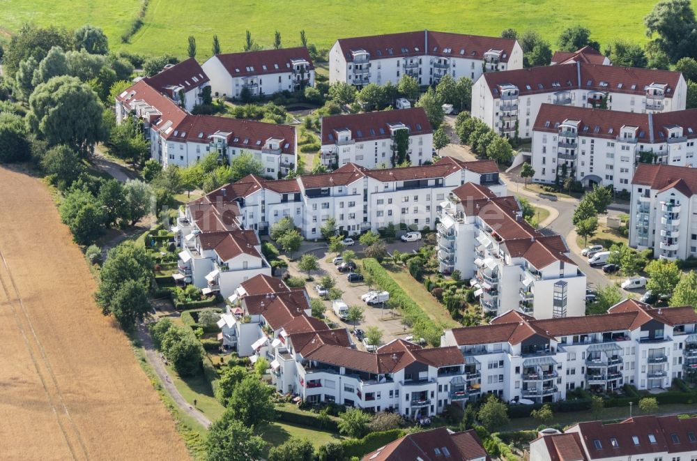 Bernau von oben - Wohngebiets- Siedlung in Bernau Süd im Bundesland Brandenburg