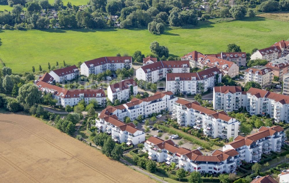 Bernau aus der Vogelperspektive: Wohngebiets- Siedlung in Bernau Süd im Bundesland Brandenburg