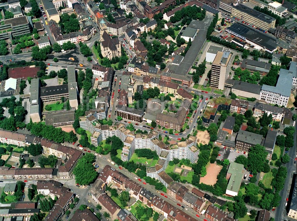 Duisburg von oben - Wohngebiets- Siedlung Dellviertel in Duisburg im Bundesland Nordrhein-Westfalen