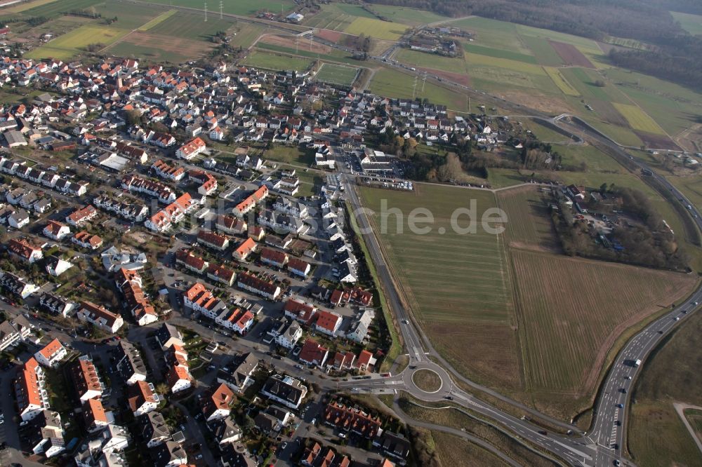 Luftaufnahme Dreieich-Offenthal - Wohngebiets- Siedlung in Dreieich-Offenthal im Bundesland Hessen