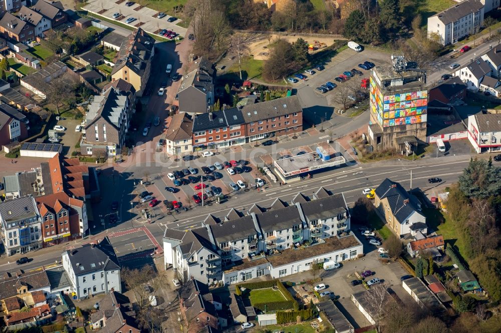 Luftbild Bottrop - Wohngebiets- Siedlung am Eigener Markt in Bottrop im Bundesland Nordrhein-Westfalen