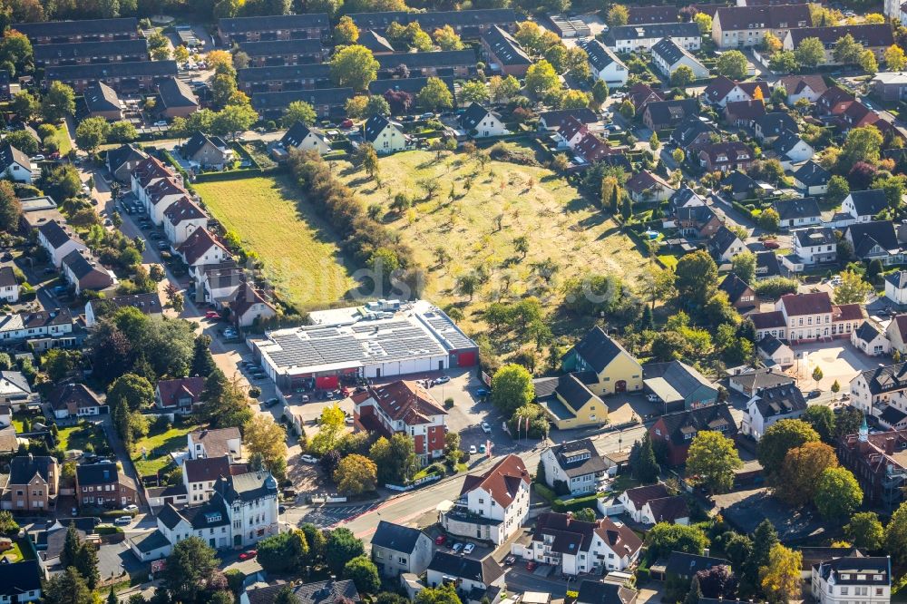 Luftbild Unna - Wohngebiets- Siedlung entlang der Heinrich-Heine-Straße in Unna im Bundesland Nordrhein-Westfalen, Deutschland