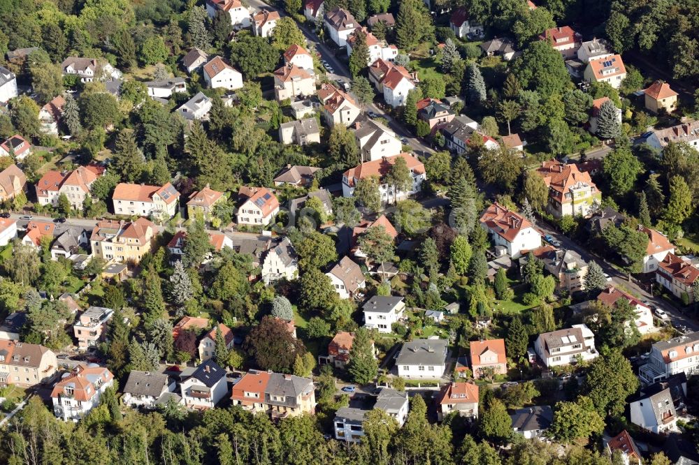 Luftbild Berlin - Wohngebiets- Siedlung entlang des Murellenwegs Ecke Stendelweg in Berlin