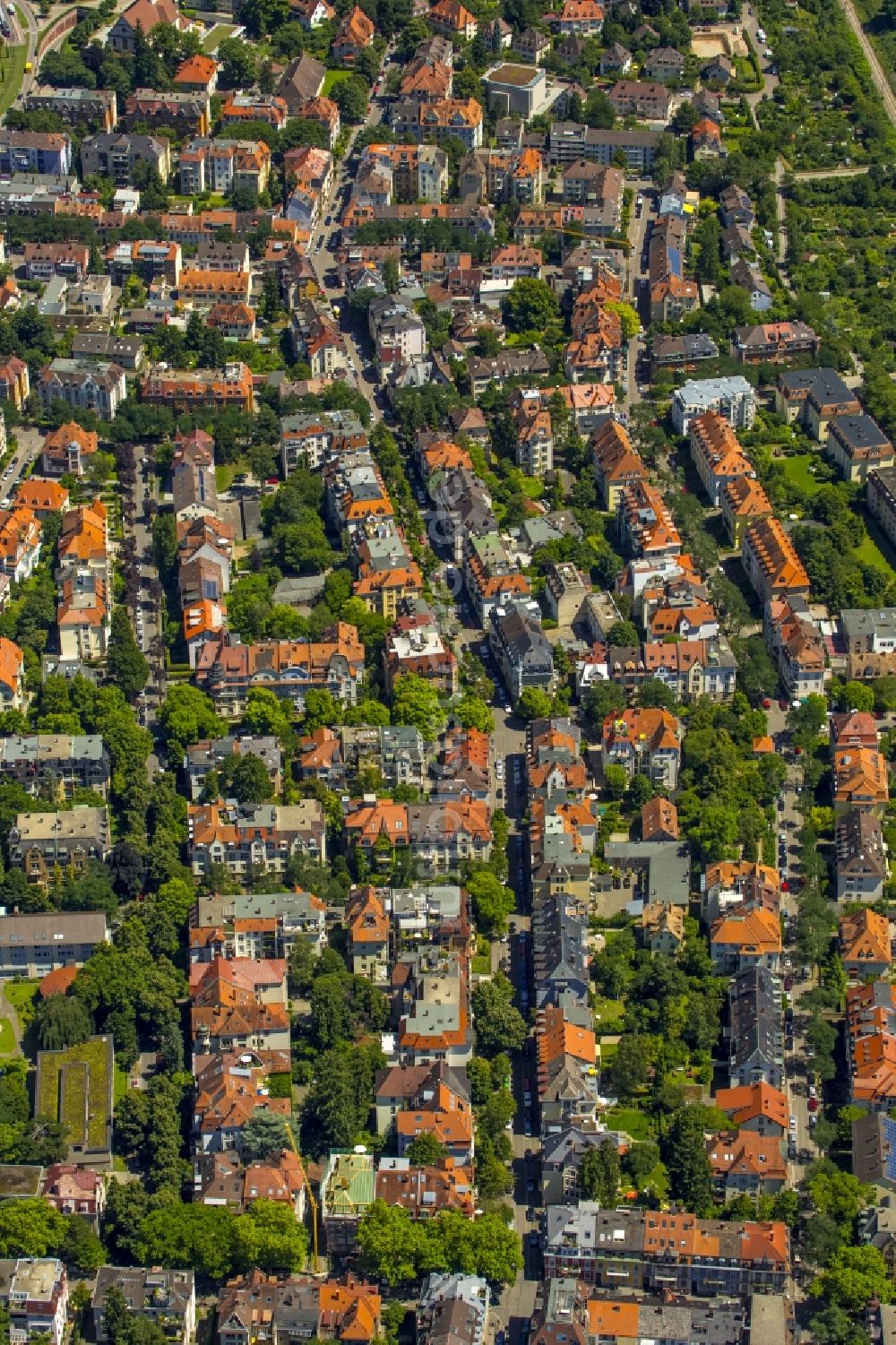 Freiburg im Breisgau von oben - Wohngebiets- Siedlung in Freiburg im Breisgau im Bundesland Baden-Württemberg