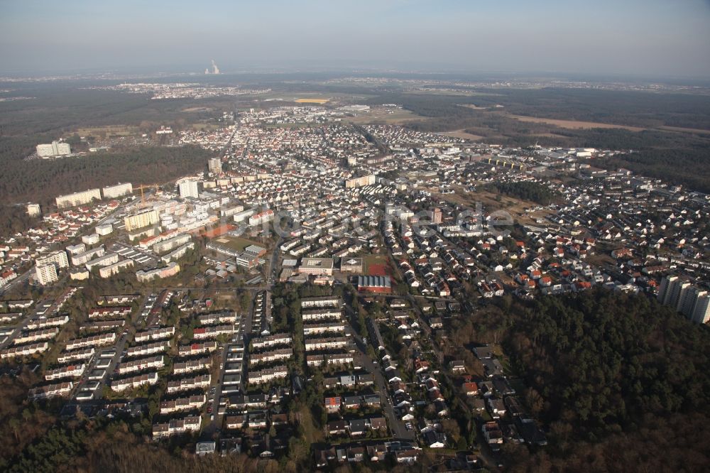 Heusenstamm aus der Vogelperspektive: Wohngebiets- Siedlung in Heusenstamm im Bundesland Hessen