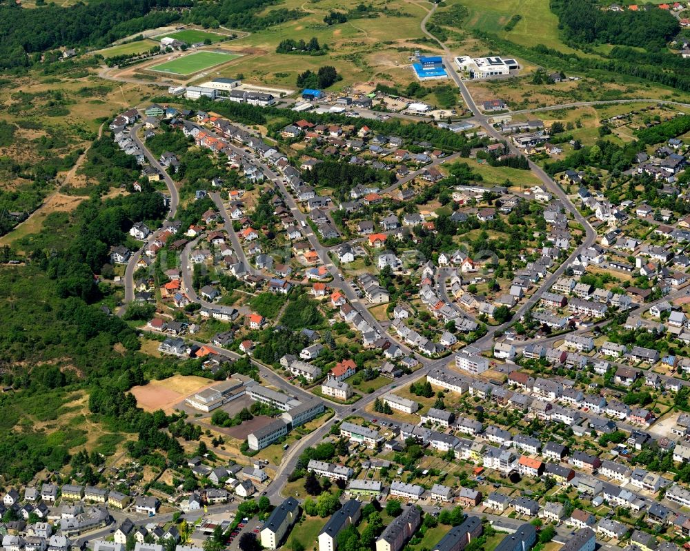 Idar-Oberstein von oben - Wohngebiets- Siedlung in Idar-Oberstein im Bundesland Rheinland-Pfalz