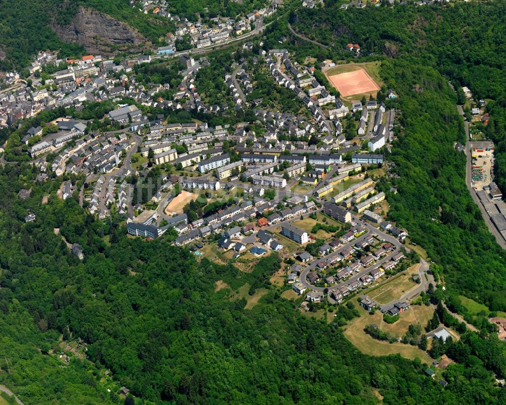 Idar-Oberstein aus der Vogelperspektive: Wohngebiets- Siedlung in Idar-Oberstein im Bundesland Rheinland-Pfalz