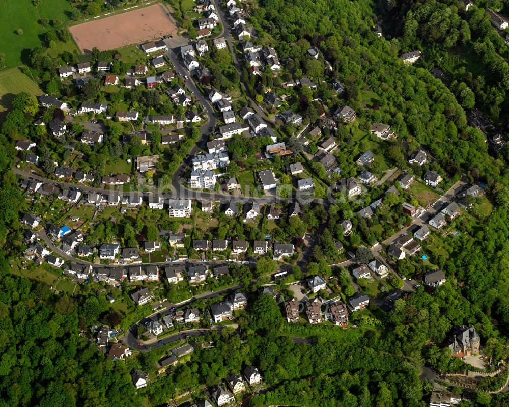 Luftaufnahme Koblenz, Ehrenbreitstein - Wohngebiets- Siedlung in Koblenz, Ehrenbreitstein im Bundesland Rheinland-Pfalz