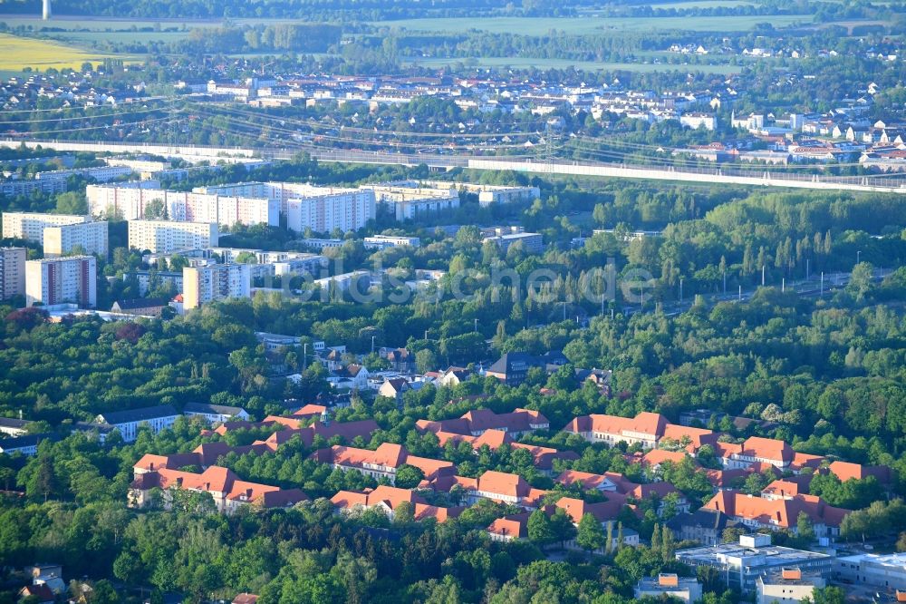 Berlin aus der Vogelperspektive: Wohngebiets- Siedlung Ludwig Hoffmann Quartier in Berlin-Buch