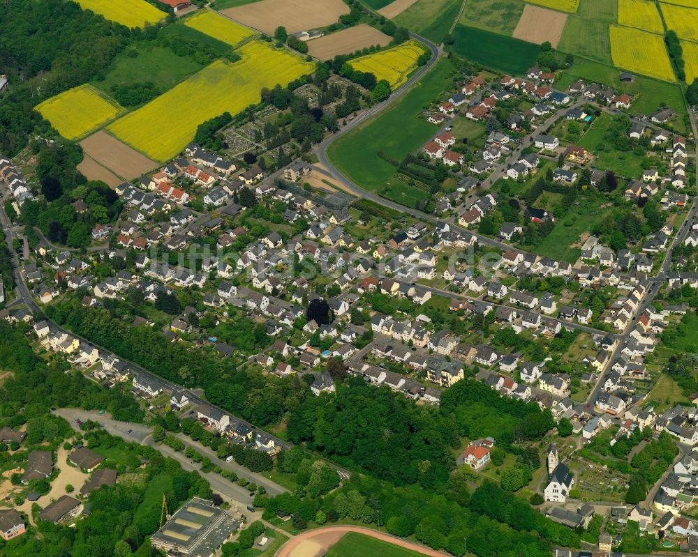 Neuwied von oben - Wohngebiets- Siedlung in Neuwied im Bundesland Rheinland-Pfalz