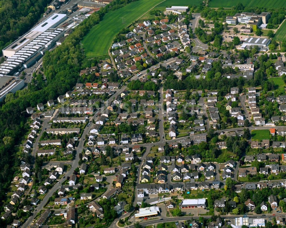 Neuwied von oben - Wohngebiets- Siedlung in Neuwied im Bundesland Rheinland-Pfalz